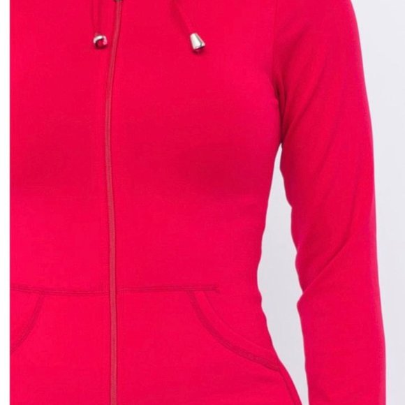 Red women Hoodies Tracksuit Long sleeve Sweatshirts Jogger Pant 2 piece outfits - Picture 3 of 3